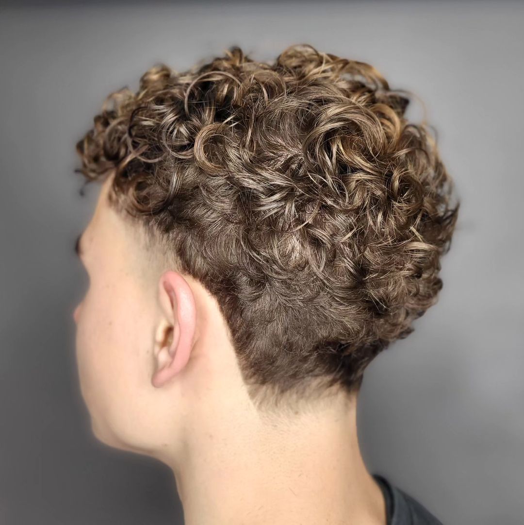 Short Curly Taper Haircut