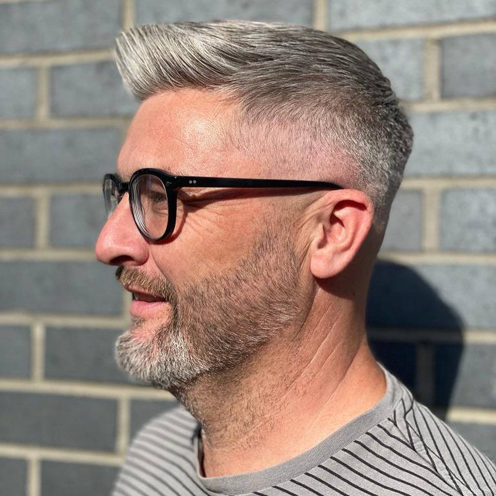 Gray Quiff for Mature Men